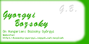 gyorgyi bozsoky business card
